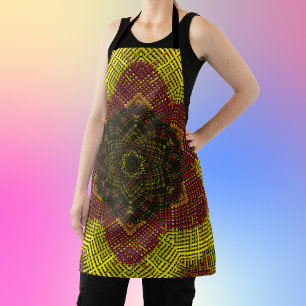 Weave Mandala Yellow and Orange Apron
