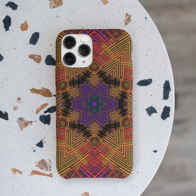Weave Mandala Yellow Orange and Purple Case-Mate iPhone Case (Creator Uploaded)
