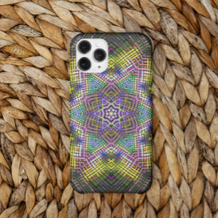 Weave Mandala Yellow Pink and Green iPhone 11 Case