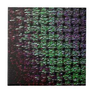 Weave Metalic Purple Green Tile