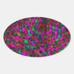 Weave Oval Sticker