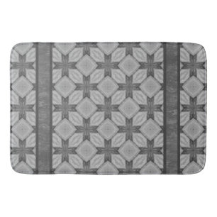 Weaved Diamond Tiles Pattern Bath Mat