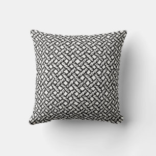 Weaved rope net pattern design Throw Pillow