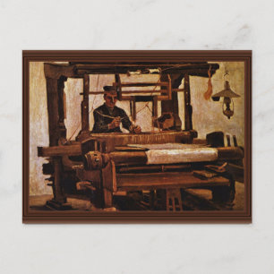 Weaver At The Loom By Vincent Van Gogh Postcard
