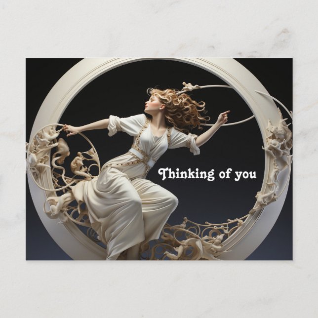 Weaver woman of the white ring painting postcard (Front)