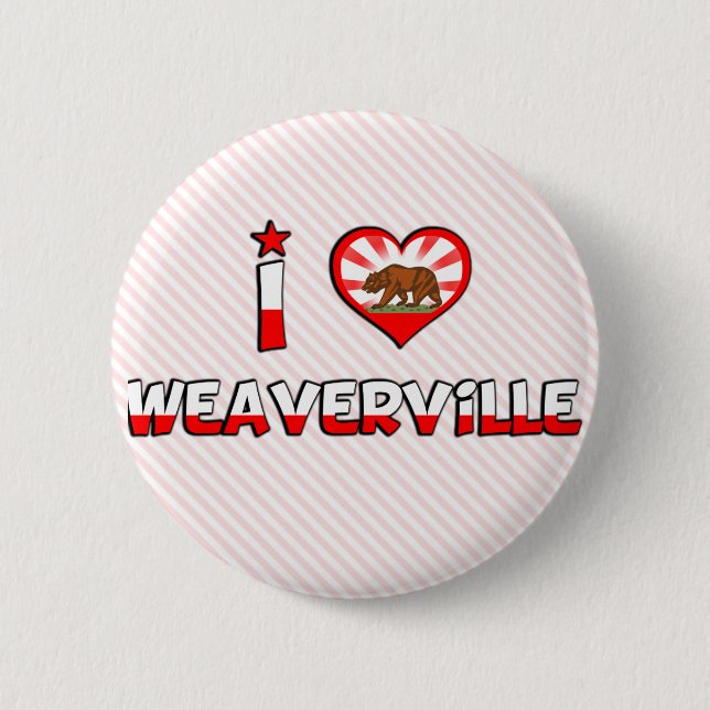 Weaverville, CA 2 Inch Round Button (Front)