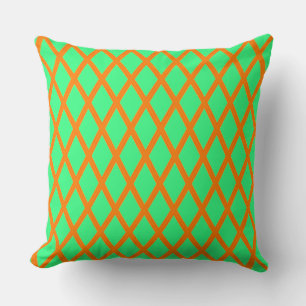 Weaving Orange Threads Throw Pillow