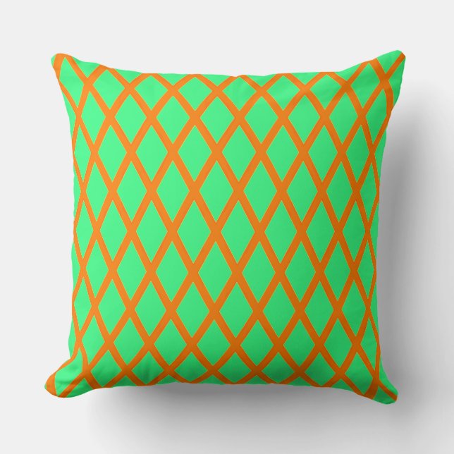 Weaving Orange Threads Throw Pillow (Front)