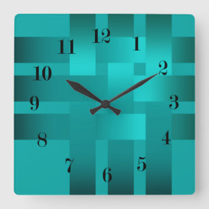 Weaving, ribbons , satin square wall clock