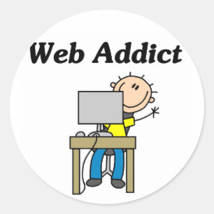 Web Addict Classic Round Sticker
