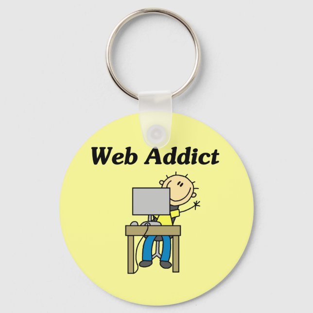 Web Addict Keychain (Front)