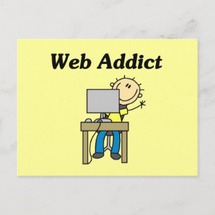 Web Addict Tshirts and Gifts Postcard