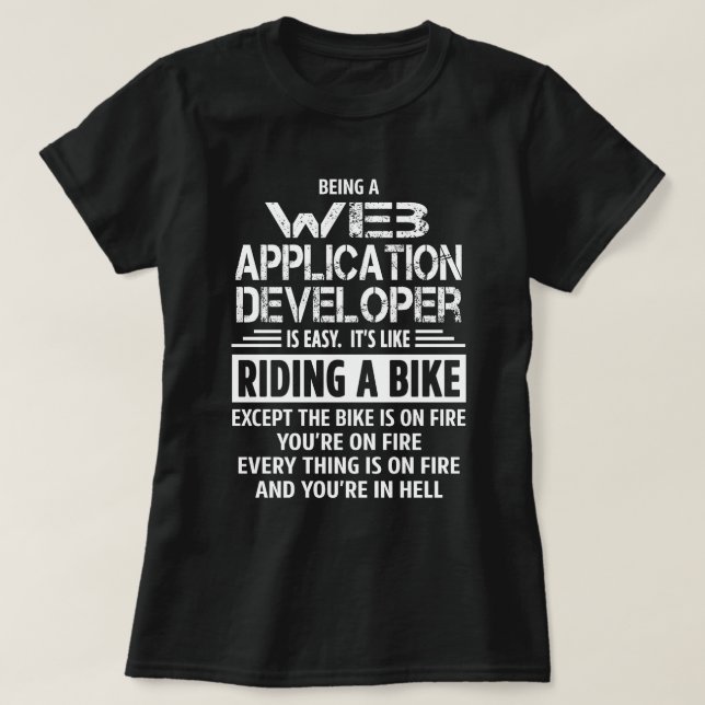 Web Application Developer T-Shirt (Design Front)