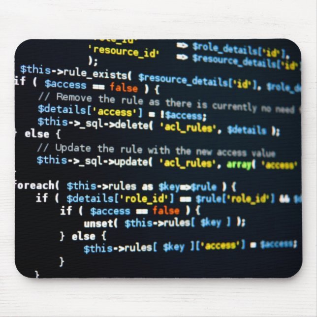 Web Code Mousemat Mouse Pad (Front)