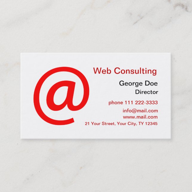 Web Consulting Business Card (Front)