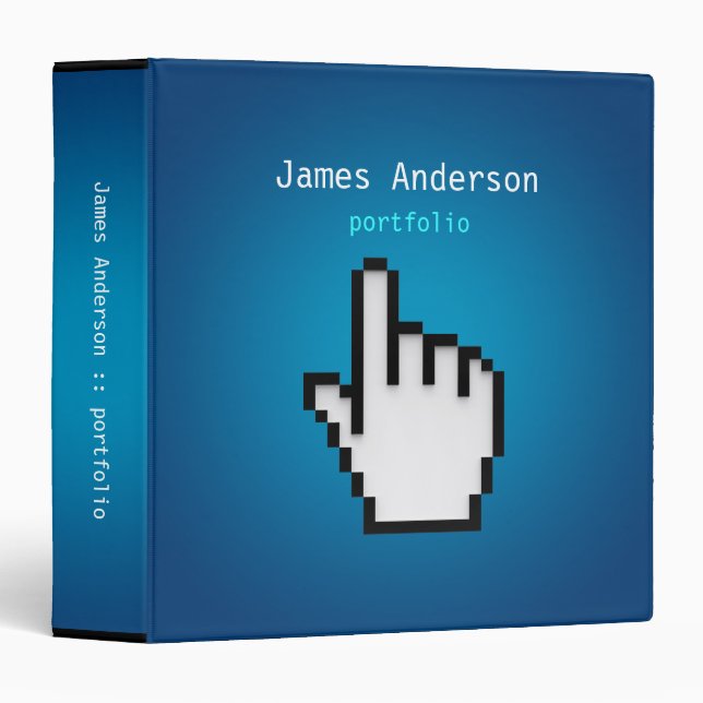 Web Design Portfolio Retro Binder (Front/Spine)