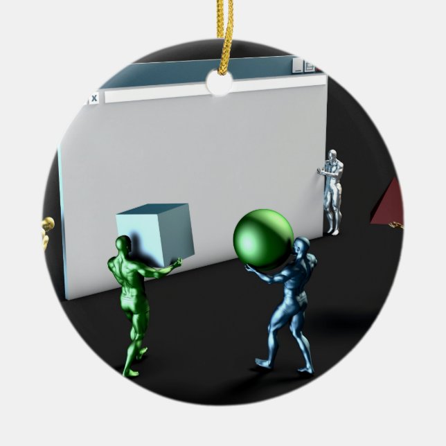 Web Design Services and Business Website Ceramic Ornament (Front)