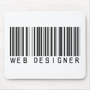 Web Designer Bar Code Mouse Pad