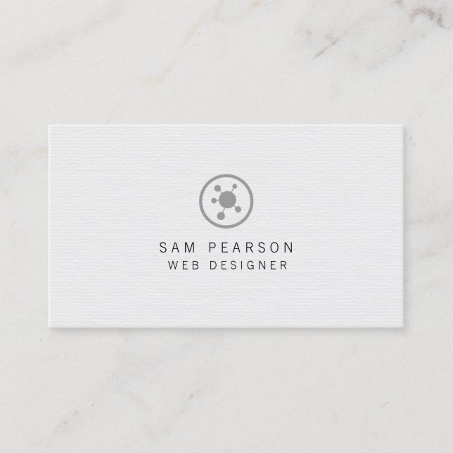 Web Designer Network Points Icon Internet Business Card (Front)