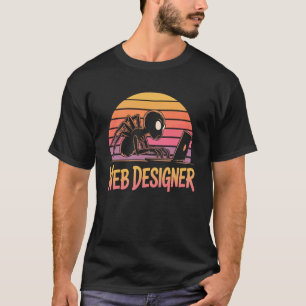 Web Designer - Spider with Laptop T-Shirt