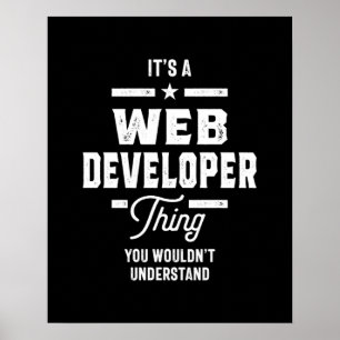 Web Developer Job Title Gift Poster