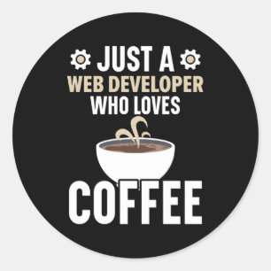 Web Developer Programmer Code Website Developt Cof Classic Round Sticker