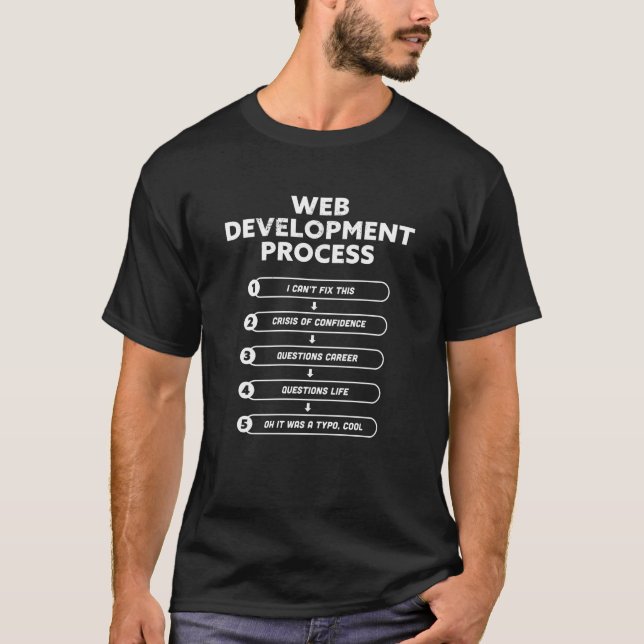 Web Development Process Coding Geek Gift T-Shirt (Front)