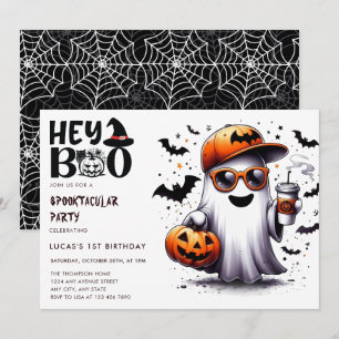Web   Ghost Bats   Halloween Birthday Invitations
