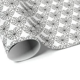 Web Heart Wrapping Paper