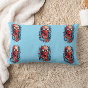 Web Hero Burst – Comic Style Lumbar Pillow