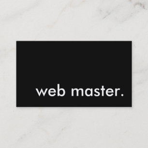 web master. business card