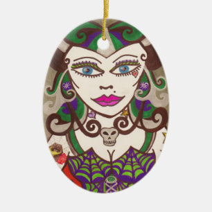 "Web Mistress" Ceramic Ornament