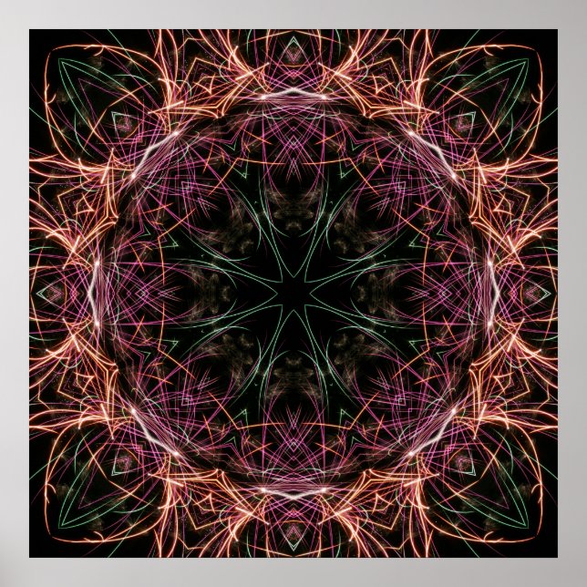 Web of Color Kaleidoscope Poster (Front)