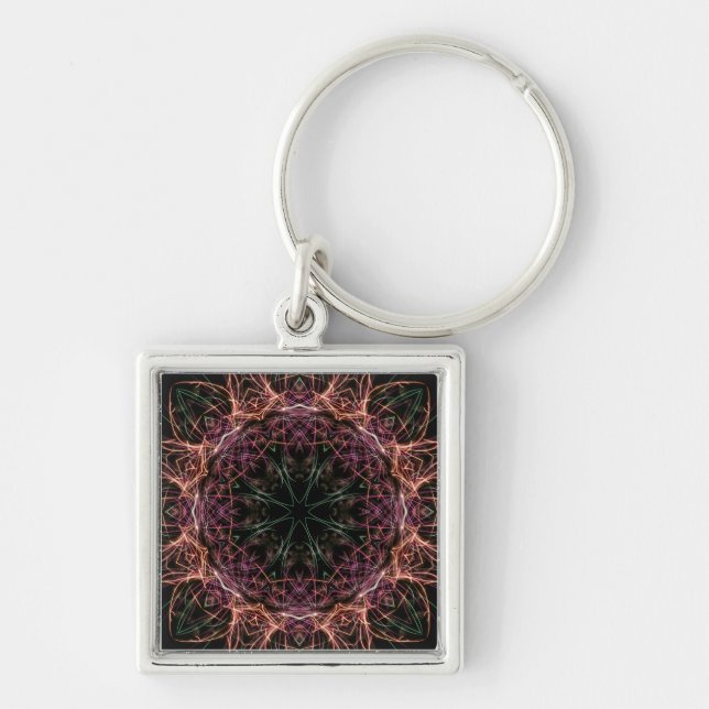 Web of Colour Kaleidoscope Keychain (Front)