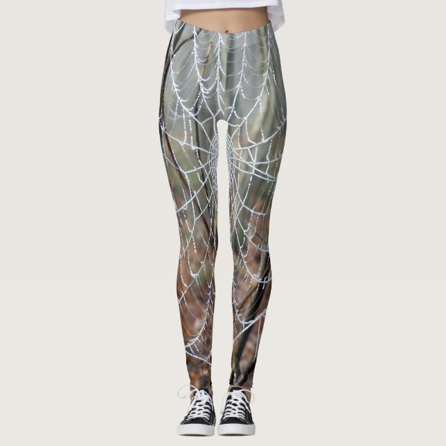 Web of European Garden Spider Leggings (Front)