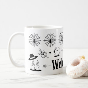 Web of Lies Mug   Creepy Funny Halloween