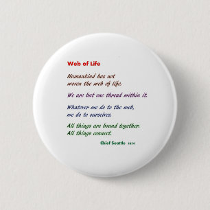 Web of Life : Native American Wisdom 2 Inch Round Button