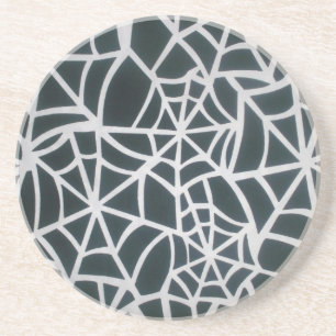 Web of Mystery: Delicate Trap - White Spider Web Coaster