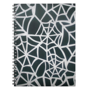 Web of Mystery: Delicate Trap - White Spider Web Notebook