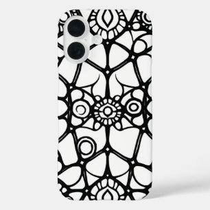Web of Wonder: A Mesmerizing Doodle iPhone 16 Case