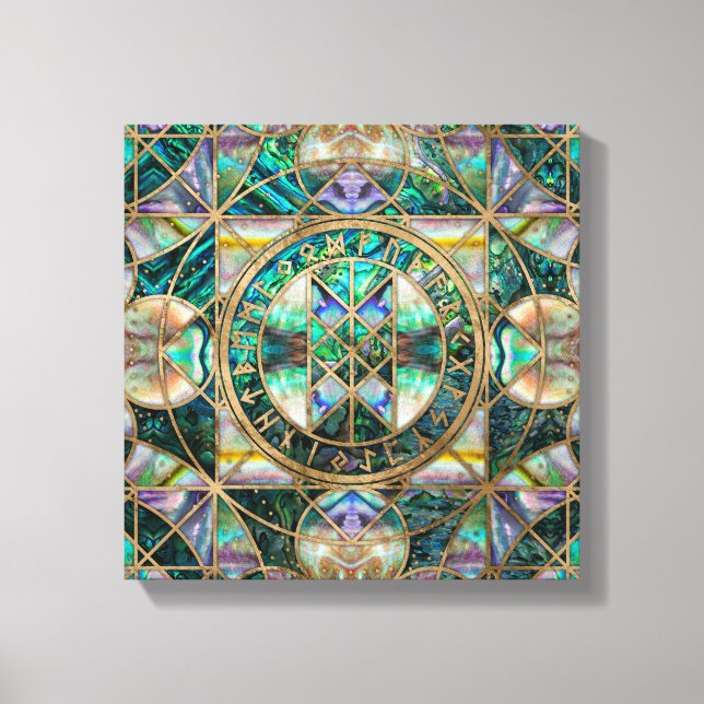 Web of Wyrd The Matrix of Fate -Abalone Shell Canvas Print (Front)