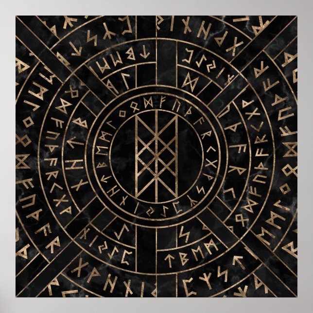 Web of Wyrd The Matrix of Fate- Marble and gold Poster (Front)