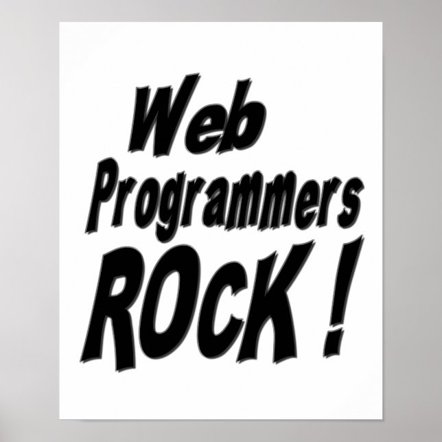 Web Programmers Rock! Poster Print (Front)