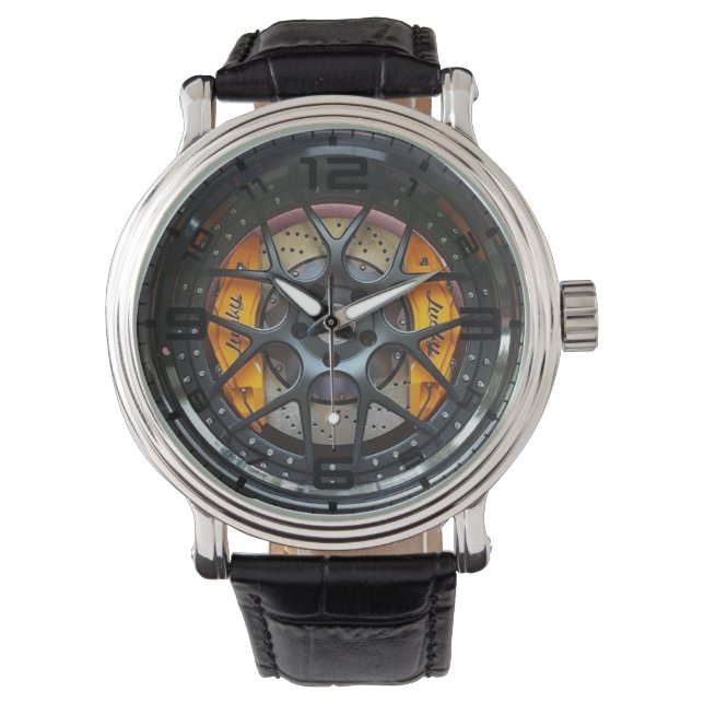 Web Spoke Wheel Brake Men's Watch (Front)
