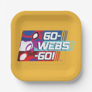 Web Squad Racers Go-Webs-Go! Paper Plate