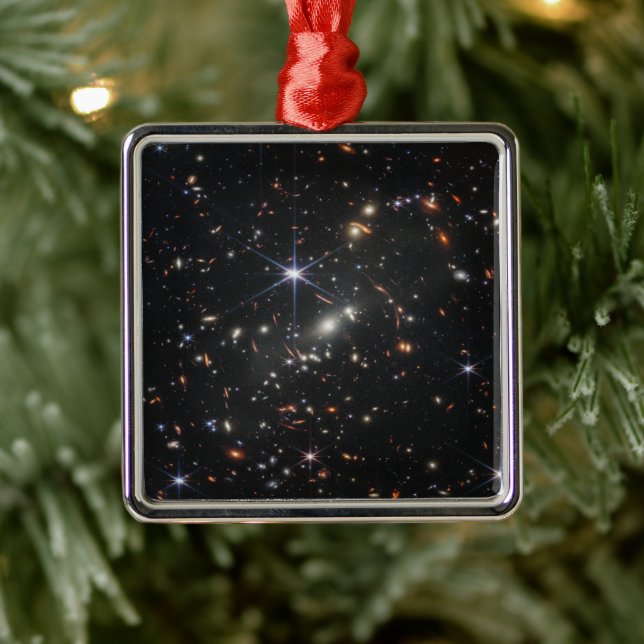 Webb's First Deep Field View of the Universe  Metal Ornament (Tree)