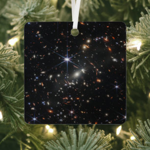 Webb's First Deep Field View of the Universe  Metal Ornament