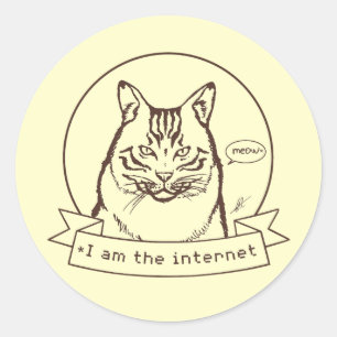 WebCat Classic Round Sticker