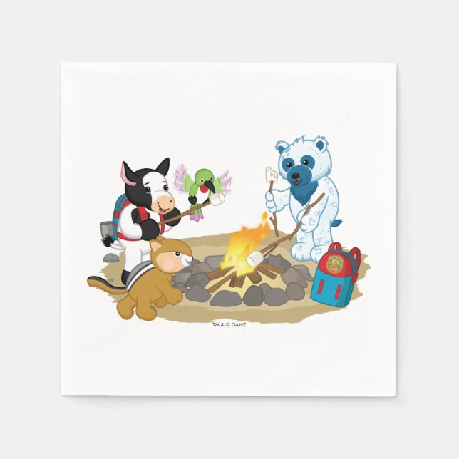 Webkinz | Campfire Marshmallows Napkin (Front)