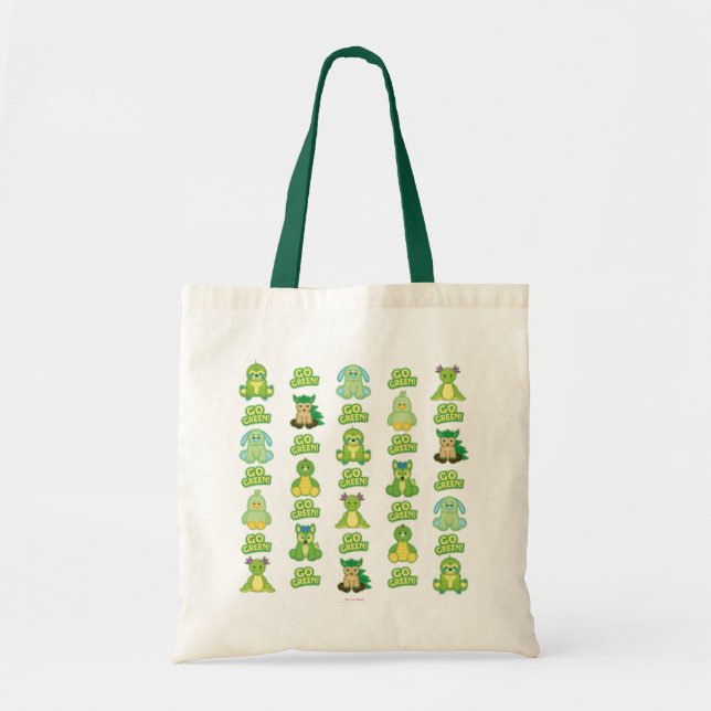 Webkinz Go Green Pattern Tote Bag (Front)